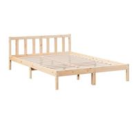 vidaXL Cama extralarga sin colchón Madera Maciza de Pino 140x210 cm, Marco de Cama, Cama, Muebles de Dormitorio, Marcos de Cama, Cama Doble