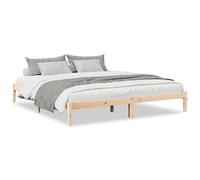 vidaXL Cama extralarga sin colchón Madera Maciza de Pino 200x220 cm, Cama, Cama Doble, Estructura de Cama de Madera, Cama de Matrimonio