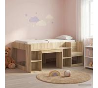 vidaXL Cama Infantil con Almacenamiento 80 x 160 cm, Estructura de cama , almacenaje rectangular, madera , diseño estético y muebles duraderos