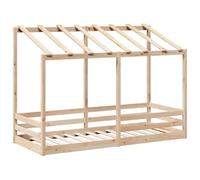vidaXL Cama infantil con techo madera maciza pino 75x190 cm