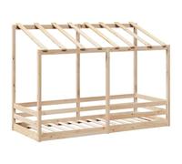 vidaXL Cama infantil con techo madera maciza pino 90x190 cm