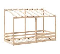 Cama Infantil Con Techo Madera Maciza Pino Blanca 80x200 Cm Vidaxl