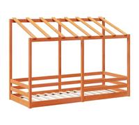 Cama Infantil Con Techo Madera Maciza Pino Marrón 90x190 Cm Vidaxl