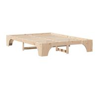 vidaXL Cama Minimalista de Madera de Pino Natural | 140 x 200cm Color Marrón, diseñada para durar, Adultos, Ideal para el Dormitorio, con un Acabado Mate Elegante y Muy Resistente. Es u
