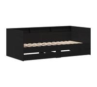 vidaXL - Cama de día de roble negro con cajones de roble negro madera de ingeniería