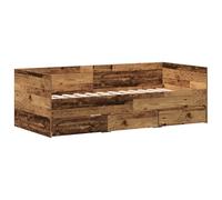 vidaXL Cama de día rústica de madera vieja MDF 90 x 200 cm duradera