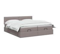 vidaXL Cama otomana con colchón con cabecera 2 uds. Topo Tela