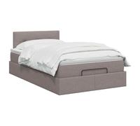 vidaXL Cama otomana con colchón con cabecera Topo 120 x 190 cm Tela