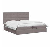 vidaXL Cama otomana con colchón con cabecera Topo 200 x 200 cm Tela
