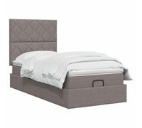 vidaXL Cama otomana con colchón con cabecera Topo 80 x 200 cm Tela