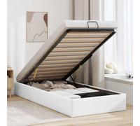 vidaXL Estructura de Cama otomana sin colchón Blanca 80x200 cm, armazón de Cama, armazón de Cama otomana, armazón de Cama con Almacenamiento Debajo de la Cama