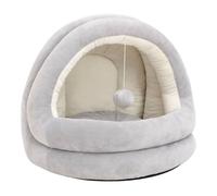 Vidaxl cama redonda gris para gatos