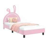 vidaXL Cama para niños con cabecero Rosa 90 x 190 cm PU