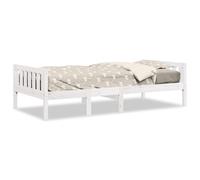 vidaXL Cama para niños sin colchón madera maciza pino blanca 75x190 cm, cama individual, cama para niños a mitad de cama, estructura de cama