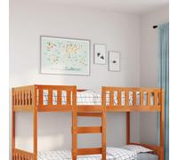 Cama Para Niños Sin Colchón Madera Maciza Pino Marrón 90x190 Cm Vidaxl