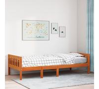 vidaXL Cama para niños sin colchón madera maciza pino marrón 90x190 cm, cama individual, cama para niños a mitad de cama, estructura de cama