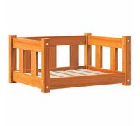 vidaXL Cama para Perro con Almacenamiento Marrón Cera 55 x 45 x 28 cm, Sala de Estar, diseño Rectangular, Aspecto Moderno, Materiales duraderos, para Interiores Elegantes y Opciones de Asientos cómod