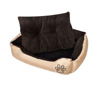 Vidaxl cama acolchada marrón para perros