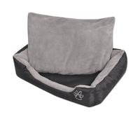 Vidaxl cama para perro con cojín acolchado talla m negra