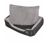 Vidaxl cama para perro con cojín acolchado xl negra