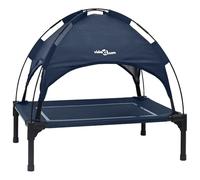 vidaXL - Cama para perro elevada (71 x 64 x 71 cm), color azul marino