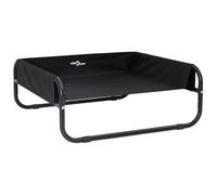 vidaXL Cama para perro Manual Negro 75 x 75 x 30 cm Acero | Portátil, fácil de llevar, Estructura metálica resistente, Diseño elevado que reduce la tensión en las patas de tu mascota
