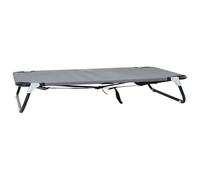 vidaXL Cama para Perro Plegable Gris Claro Marco de Metal, Cama de Tela