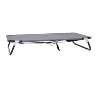 vidaXL Cama para Perro Plegable Gris Claro Marco de Metal, Tela