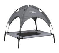 vidaXL Cama para perros con dosel antracita, tela Oxford y acero