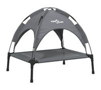 vidaXL Cama para perros con dosel antracita tela oxford y acero