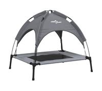 vidaXL Cama para perros con dosel antracita, tela Oxford y acero