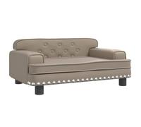 vidaXL Cama para Perros de Cuero sintético Color Capuchino 70x45x30 cm, sofá para Perros, Cama para Cachorros, Asiento para Perros, sofá para Mascota
