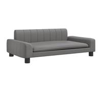 vidaXL Cama para Perros de Cuero sintético Gris 90x53x30 cm, sofá para Perros, Cama para Cachorros, Asiento para Perros, sofá para Mascota