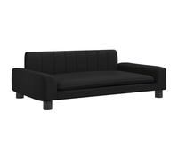 vidaXL Cama para Perros de Cuero sintético Negra 90x53x30 cm, sofá para Perros, Cama para Cachorros, Asiento para Perros, sofá para Mascota