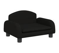 vidaXL Cama para perros de tela negra 70x45x30 cm