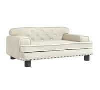 vidaXL Cama para perros de terciopelo crema 70x45x30 cm