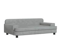 vidaXL Cama para Perros de Terciopelo Gris Claro 90x53x30 cm