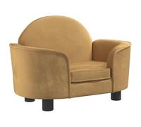 vidaXL Cama para Perros de Terciopelo marrón 66x40x45 cm, sofá para Perros, Cama para Cachorros, Asiento para Perros, sofá para Mascota