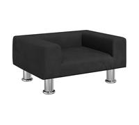 Vidaxl cama para perros de terciopelo negra 50x40x26,5 cm
