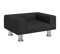 vidaXL Cama para Perros de Terciopelo Negra 50x40x26,5 cm, sofá para Perros, Cama para Cachorros, Asiento para Perros, sofá para Mascota