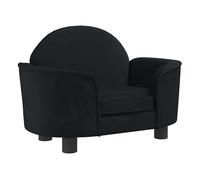 Vidaxl cama para perros de terciopelo negra 66x40x45 cm