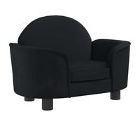 vidaXL Cama para Perros de Terciopelo Negra 66x40x45 cm, sofá para Perros, Cama para Cachorros, Asiento para Perros, sofá para Mascota