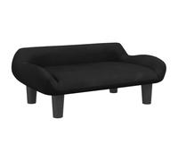 vidaXL Cama para Perros de Terciopelo Negra 70x40x24 cm, sofá para Perros, Cama para Cachorros, Asiento para Perros, sofá para Mascota