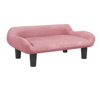 vidaXL Cama para Perros de Terciopelo Rosa 70x40x24 cm, sofá para Perros, Cama para Cachorros, Asiento para Perros, sofá para Mascota
