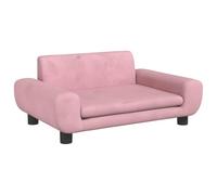 vidaXL Cama para Perros de Terciopelo Rosa 70x45x33 cm, sofá para Perros, Cama para Cachorros, Asiento para Perros, sofá para Mascota