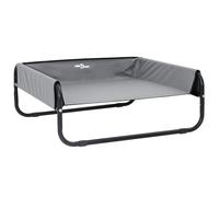 vidaXL Cama para perros elevada gris claro L de tela Oxford y acero