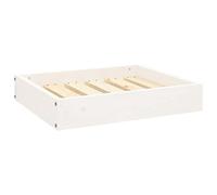 vidaXL Cama para Perros Madera Maciza de Pino Blanco 51,5x44x9 cm Mascotas