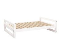 vidaXL Cama para Perros Madera Maciza de Pino Blanco Lavable Sofá Mascotas