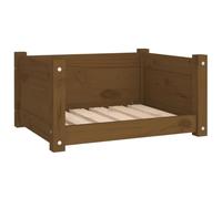 vidaXL Cama para Perros Madera Maciza Pino Marrón Miel 55,5x45,5x28 cm Gatos