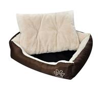 Vidaxl cama acolchada marrón para perros